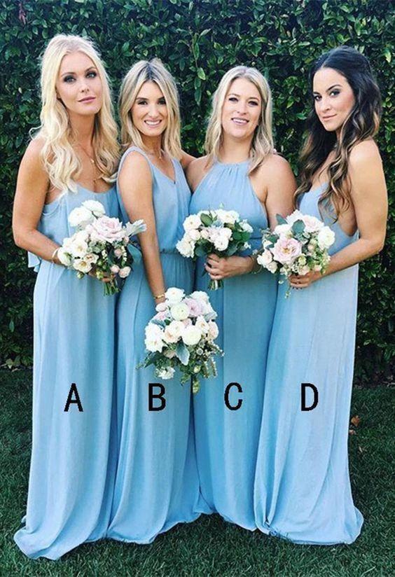 sky blue bridesmaid dresses